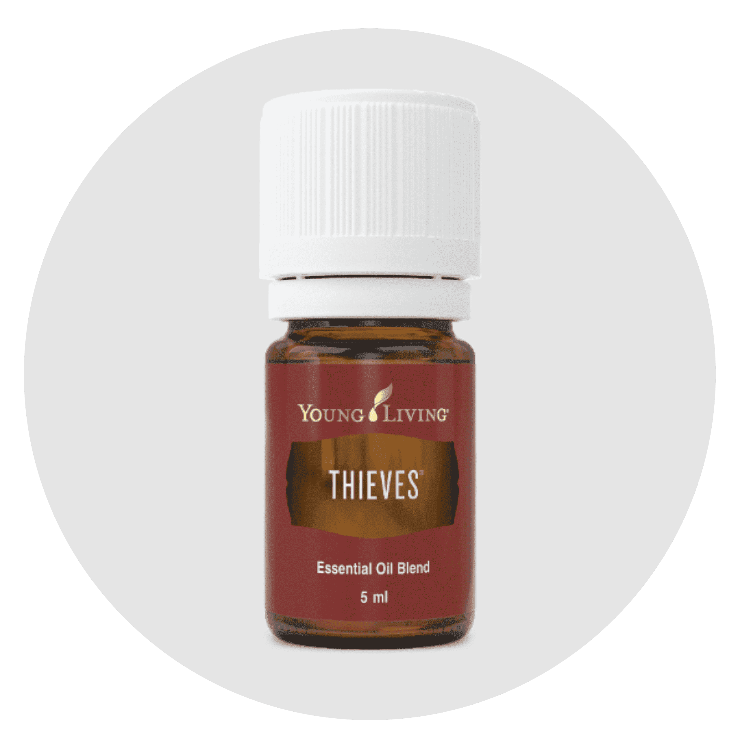 Graphic of Thieves essential oil bottle