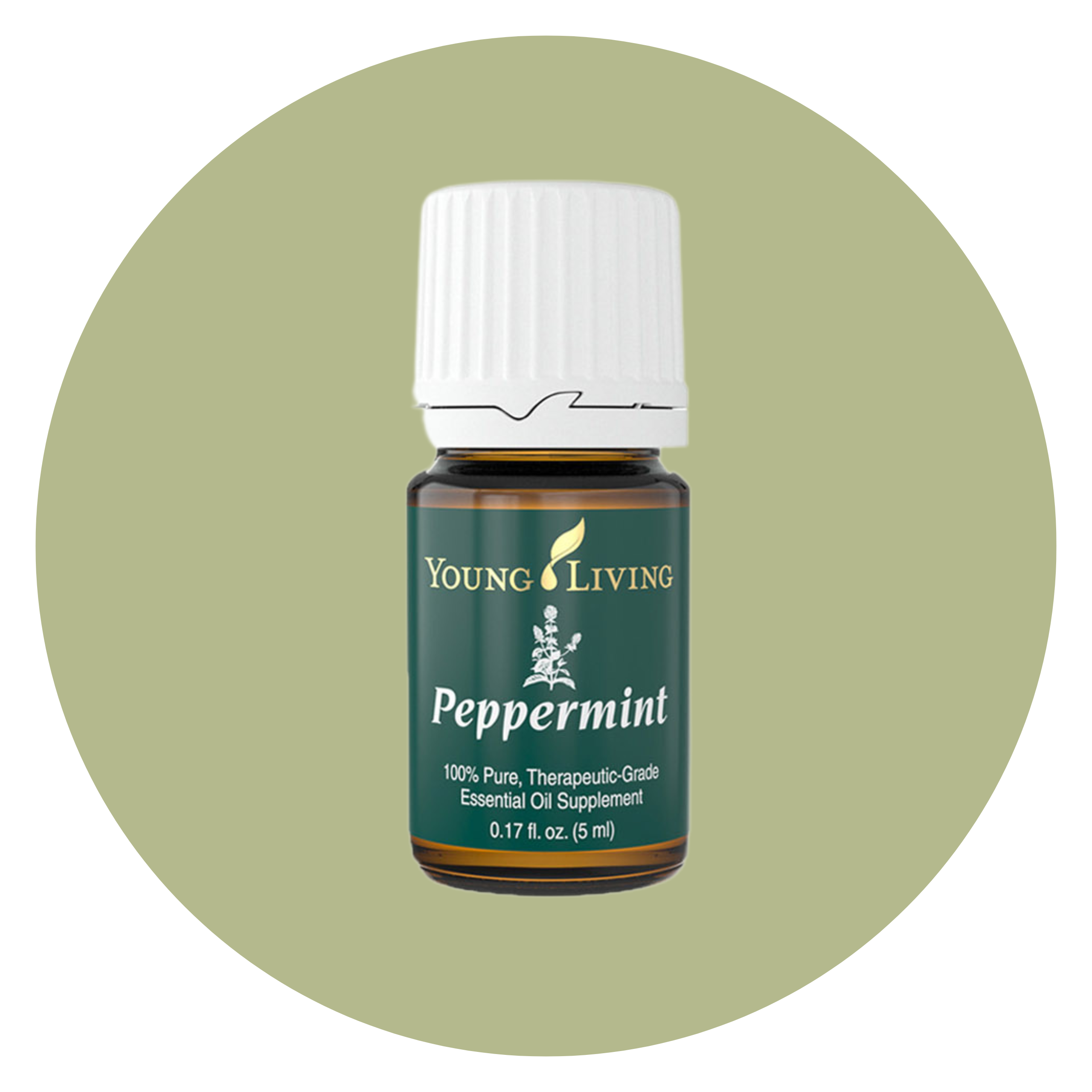 Graphic of Young Living Peppermint essential oil 