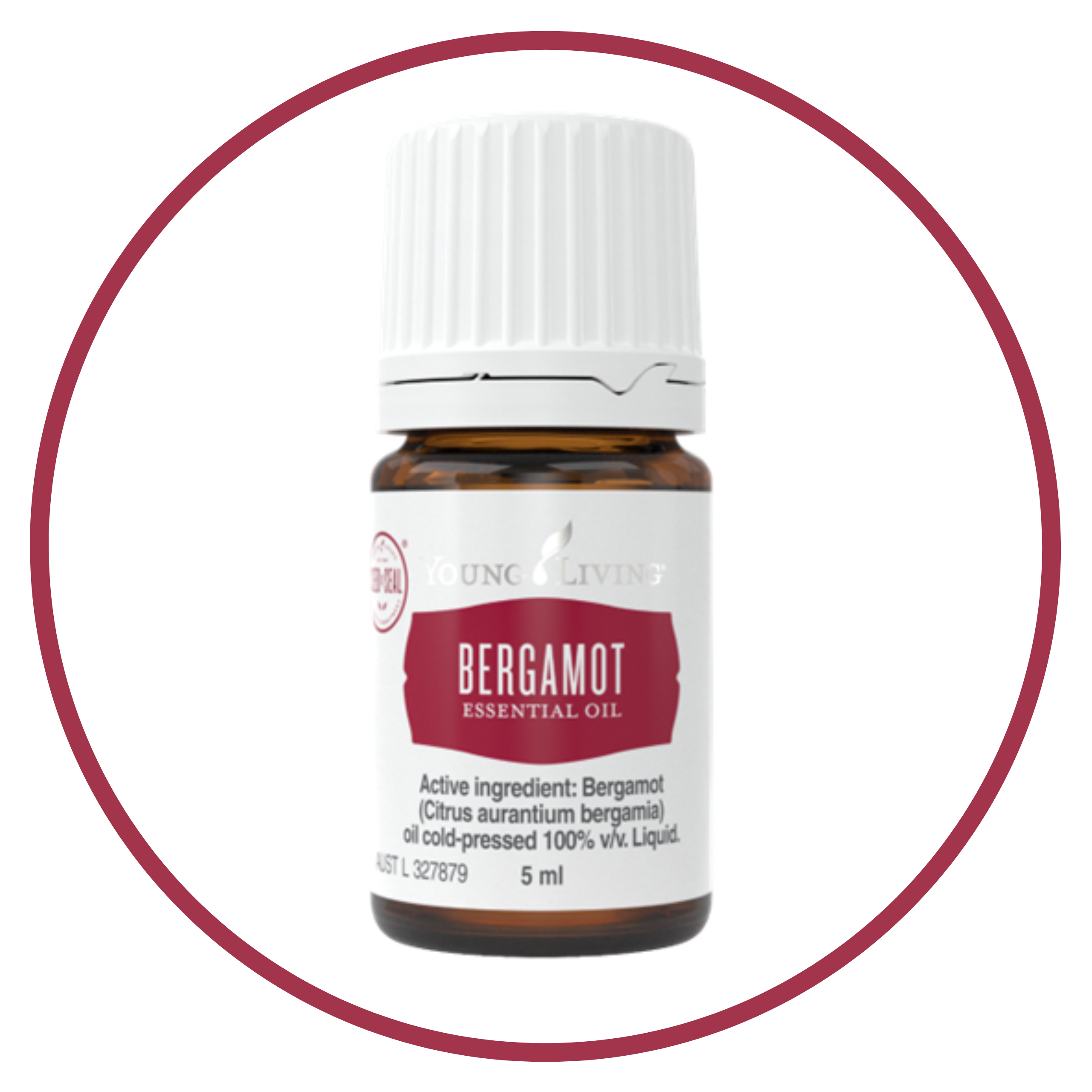 Young Living 'bergamot' essential oil bottle