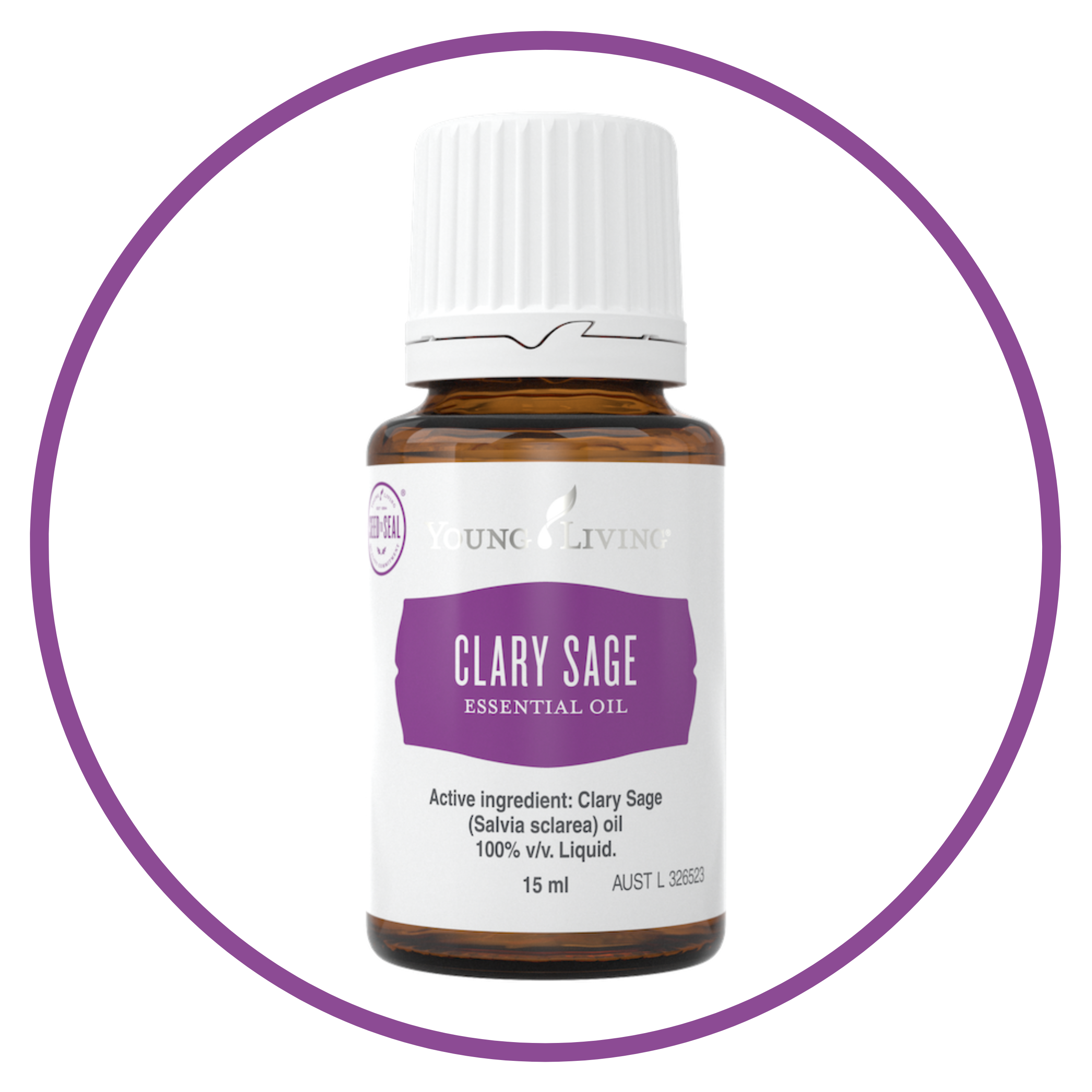 Young Living 'clary sage' essential oil bottle