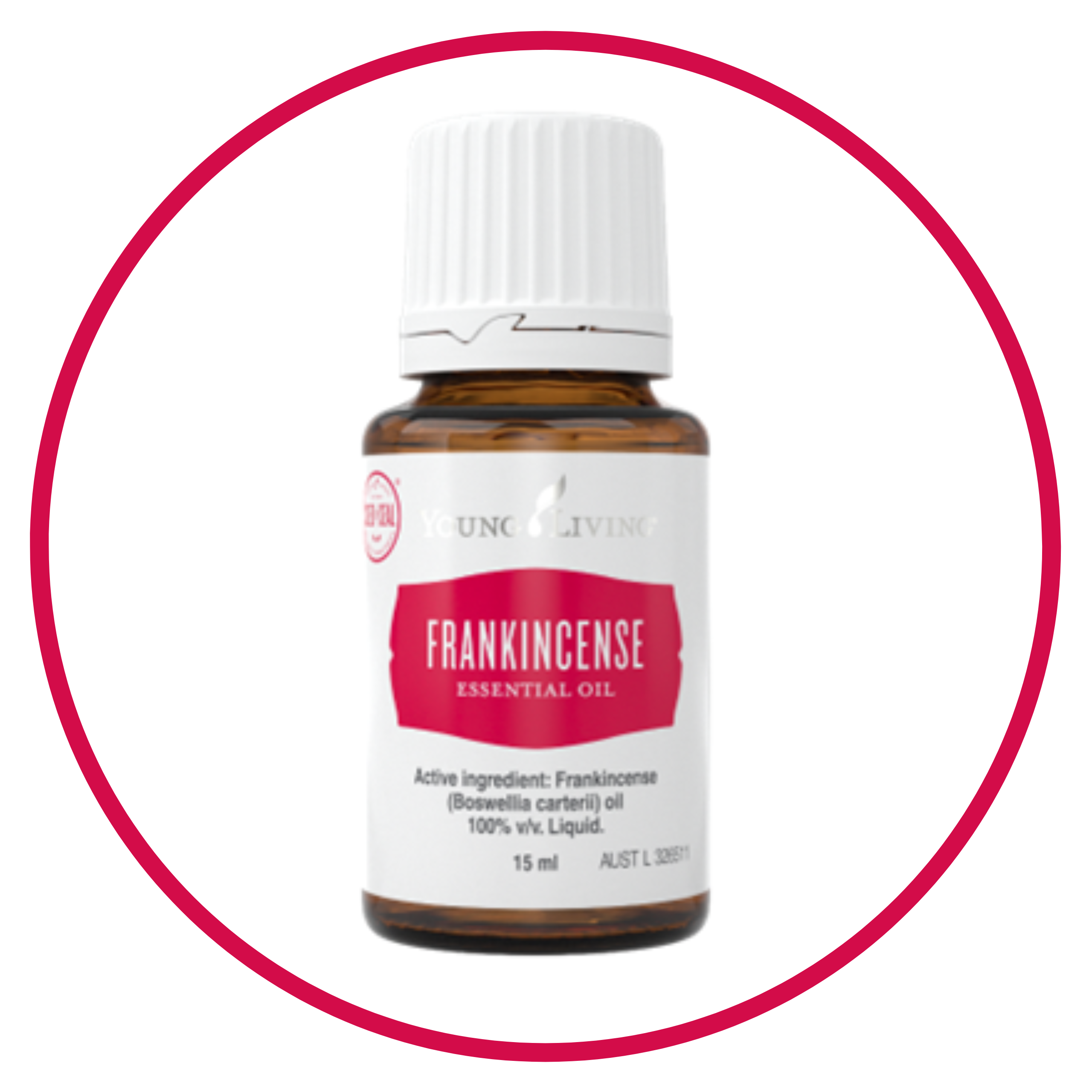 Image of Young Living 'frankincense' essential oil bottle