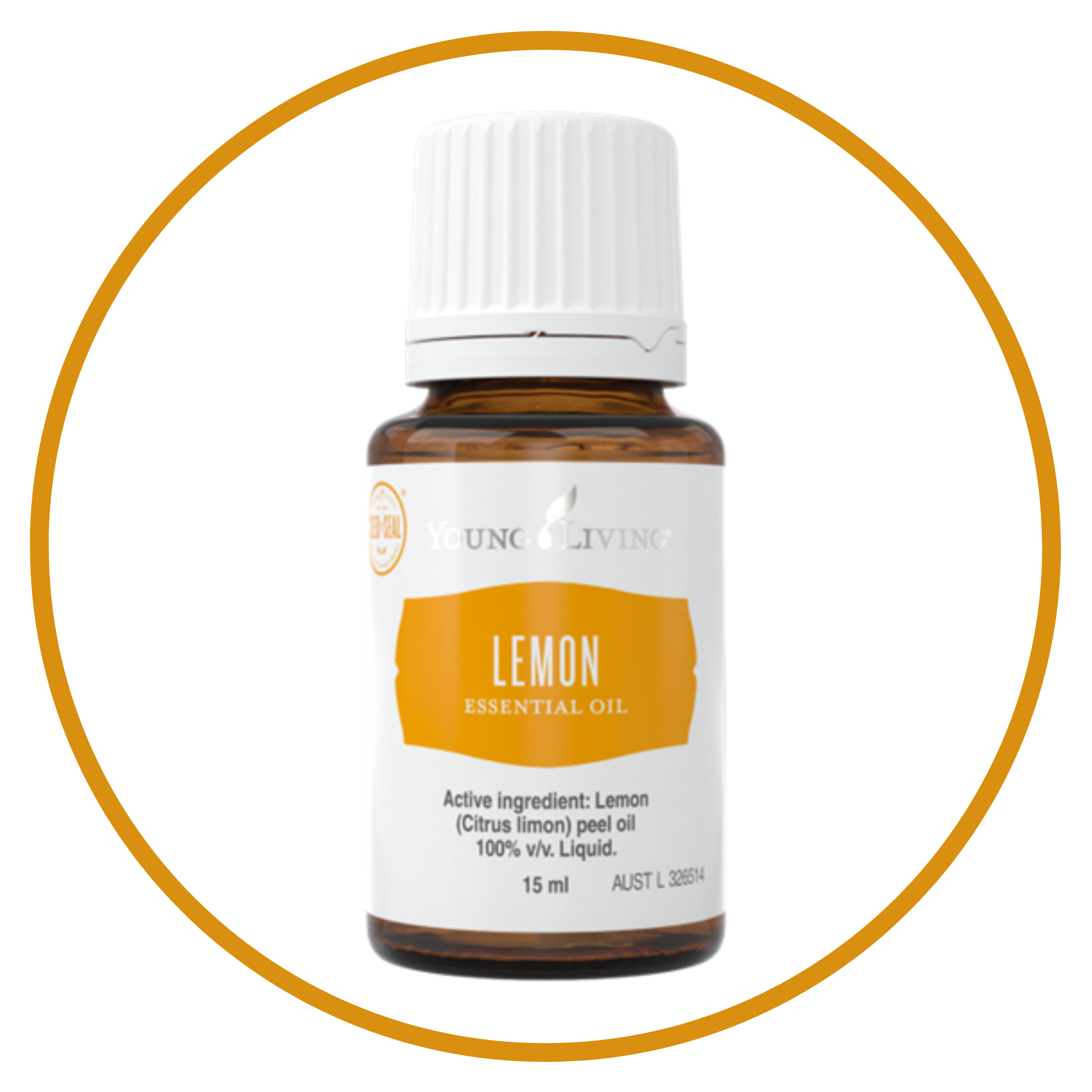 Image of Young Living 'lemon' essential oil bottle